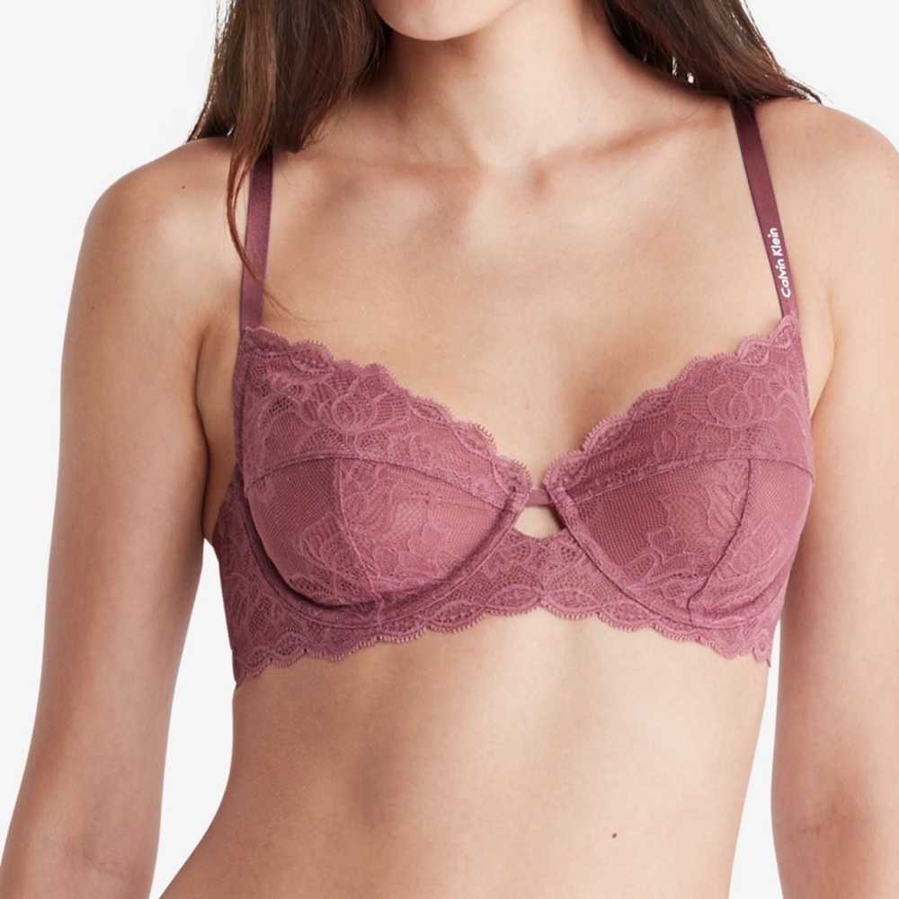 Calvin Klein Seductive Comfort with Lace Full Coverage BraQF1741Crushed Berry34D